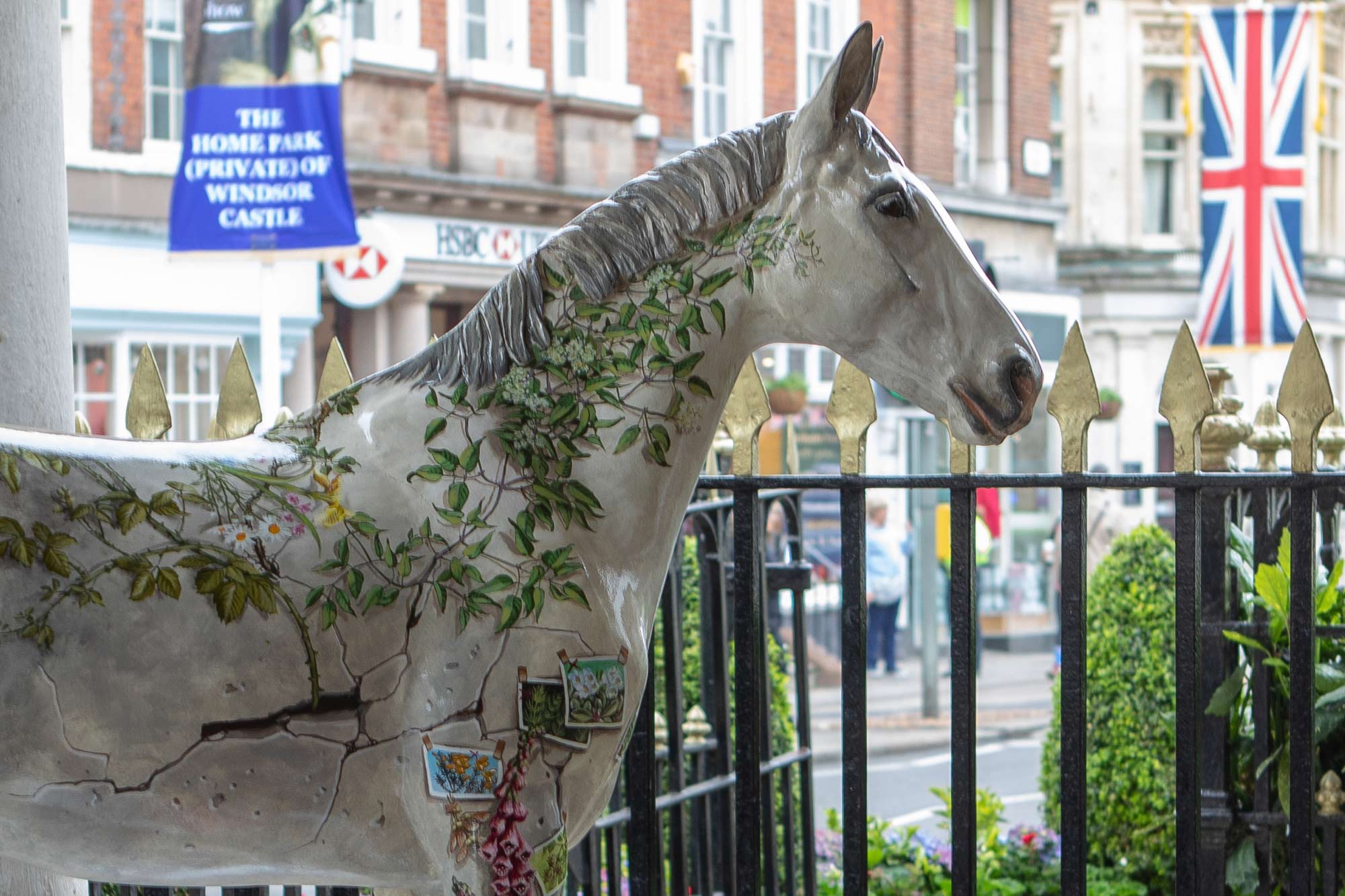 Herd of horse sculptures gallops into town