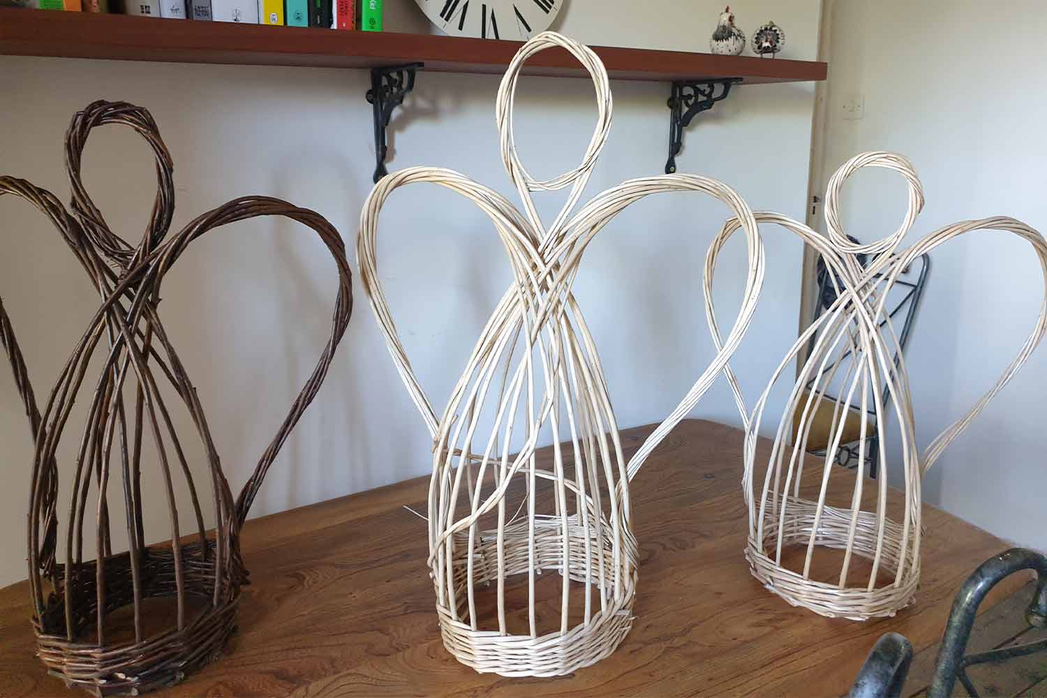 Willow weaving Christmas angels